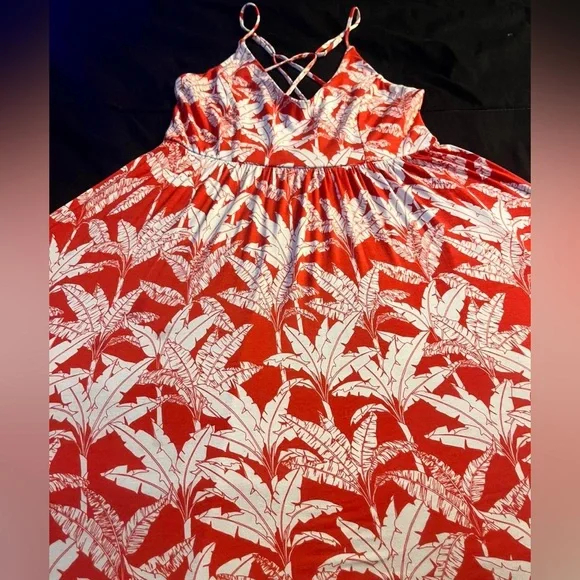 Body Glove XL Swimsuit Cover-Up Dress - Red Tropical Print - Excellent Condition - Picture 6 of 6